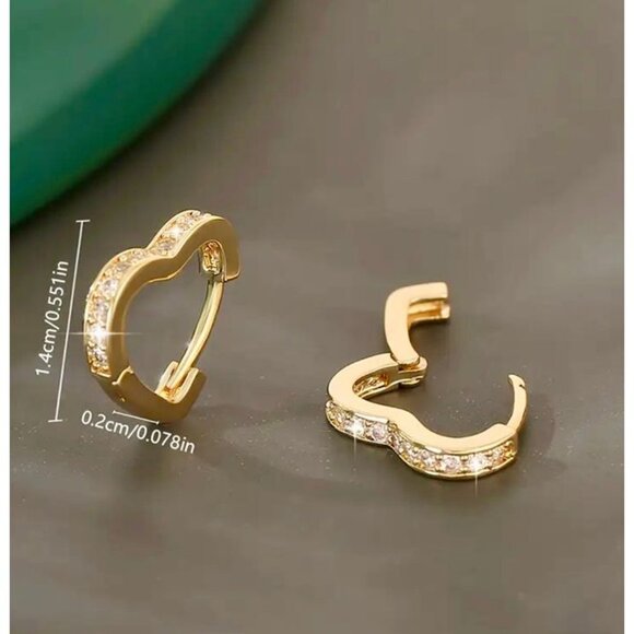 Heart Hoop Earrings - Picture 3 of 4